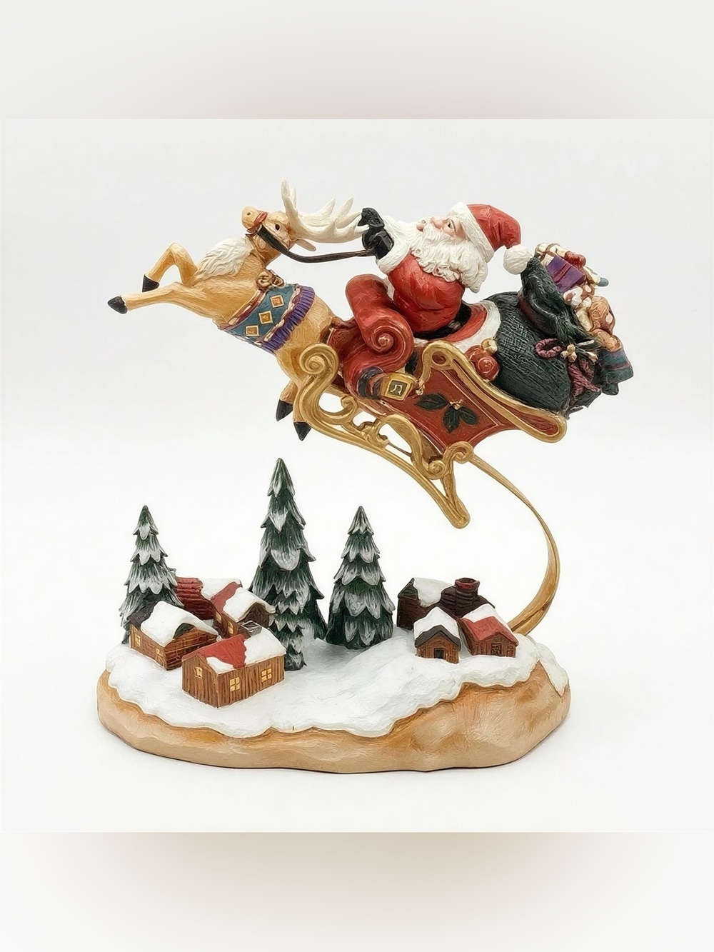 New Huge Traditions Santa Sleigh
Christmas Centerpiece Statue Figurine
16" tall